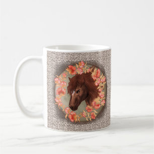 Café Taza de caballo castaño de bellflower