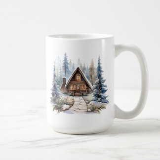 Café Taza de cabaña de invierno