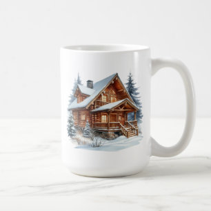 Café Taza de cabaña de invierno