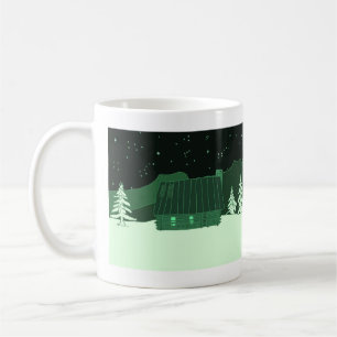 Café Taza de cabaña en la montaña