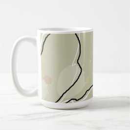 Café Taza de café/chocolate caliente con flores abstrac