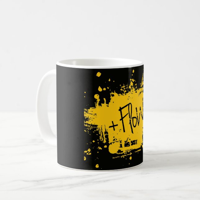 Café Taza de Cafe +Flow en negro (Anverso izquierdo)