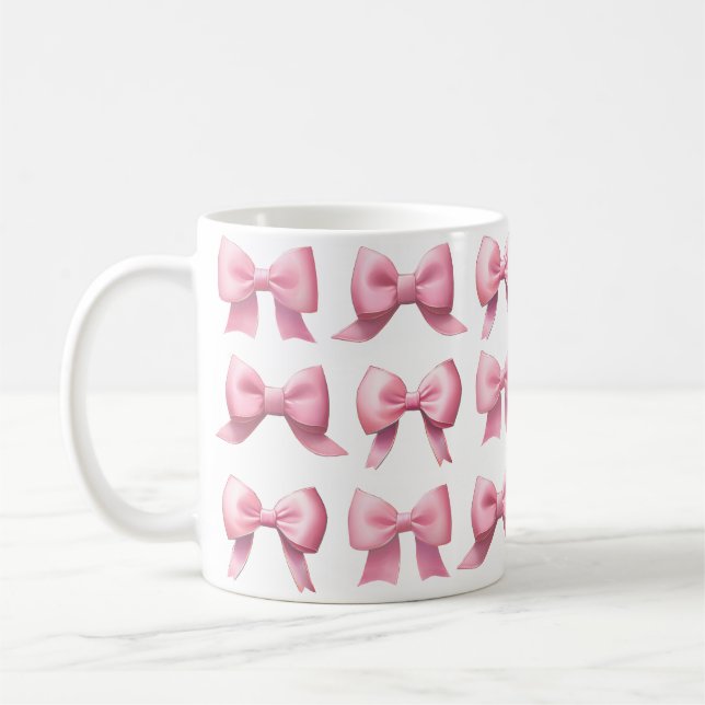 Café Taza de café/té con lazo rosa (Izquierda)