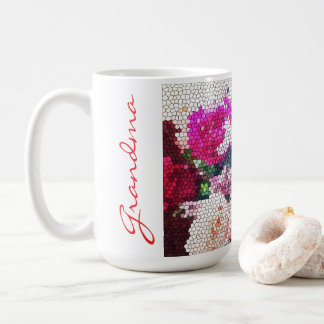 Café Taza de café/ té con mosaico de rosa personalizada