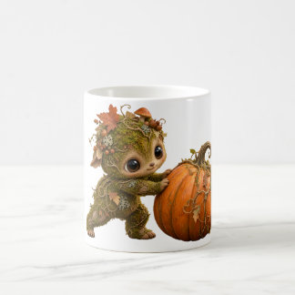Café Taza de calabaza duende del bosque lindo