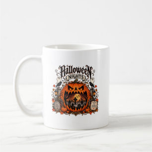 Café Taza de calabaza para noches de Halloween