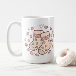 Café Taza de calcetines de punto acogedores Kawaii de o