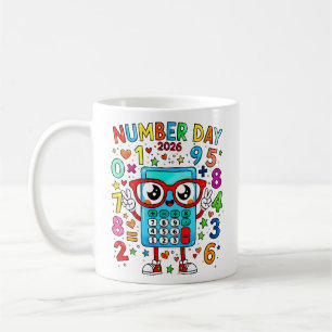 Café Taza de calculadora de matemáticas linda Día del N