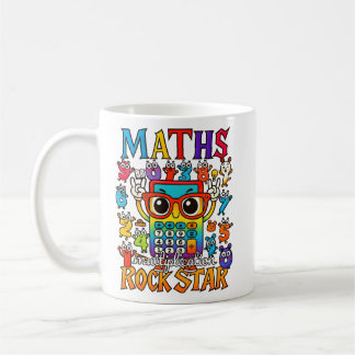 Café Taza de Calculadora Linda Estrella de Matemáticas