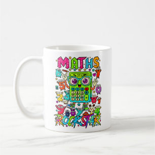 Café Taza de calculadora linda estrella de rock de mate