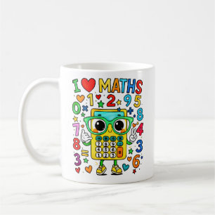 Café Taza de calculadora linda para niños que aman las 