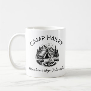 Café Taza de campamento personalizada, taza de fogata p