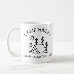 Café Taza de campamento personalizada, taza de fogata p