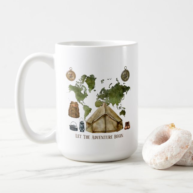 Café Taza de Camping (Con donut)