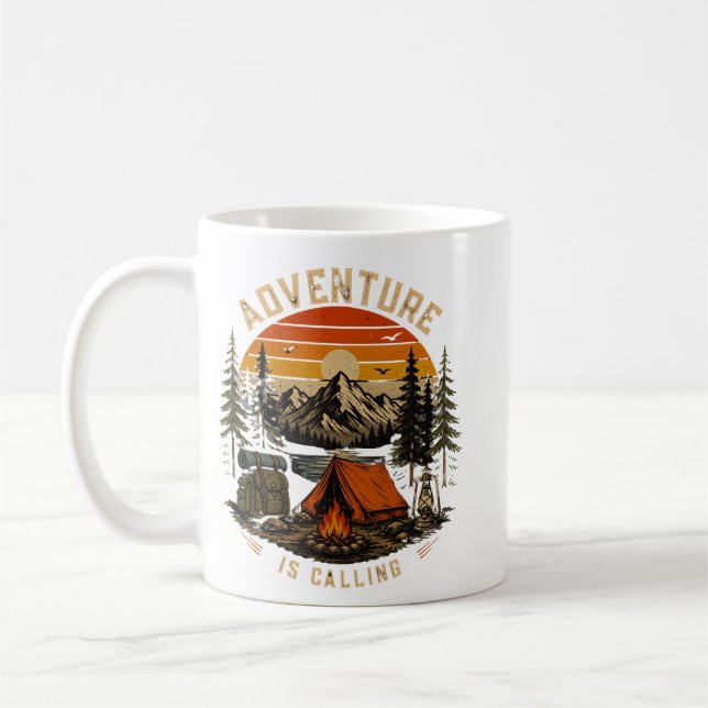 Café Taza de camping llamada aventura (Izquierda)