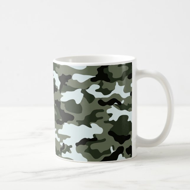 Café Taza de camuflaje verde militar (Derecha)