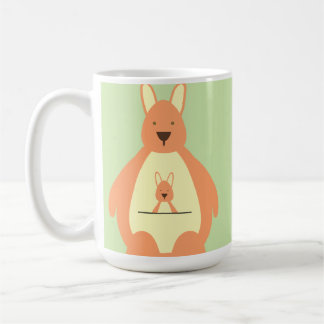 Café Taza de canguro saltarín feliz