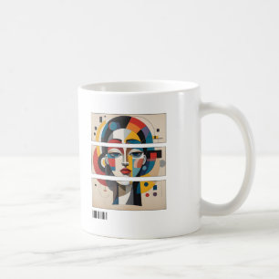 Café Taza de cara abstracta – Musa geométrica
