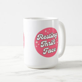 Café Taza de Cara de Ocio en Tienda de Segunda Mano