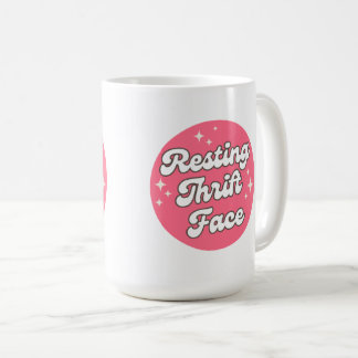 Café Taza de Cara de Ocio en Tienda de Segunda Mano