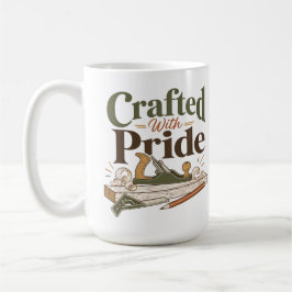 Café Taza de carpintería hecha con orgullo