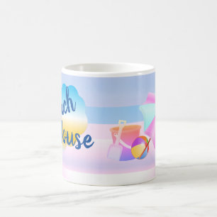 Café Taza de Casa de Playa Azul y Rosa