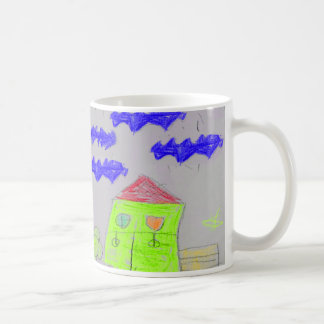 Café Taza de Casa Doodle Dibujada a Mano Juguetona