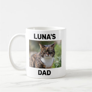 Café Taza de Cat Dad - Regalo Personalizado con Foto de
