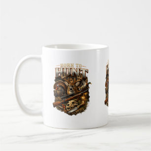 Café Taza de caza vintage   Nacido para cazar cazador d