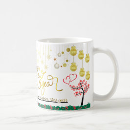 Café Taza de Celebración de Año Nuevo Feliz