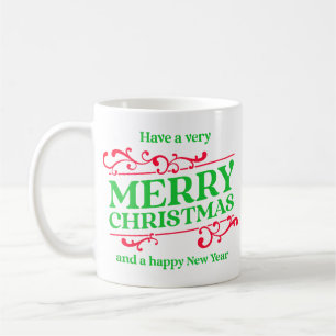Café Taza de Celebración de Feliz Navidad y Feliz Año N