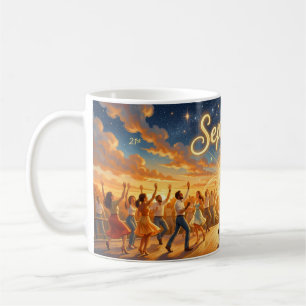 Café Taza de Celebración del Baile bajo la Luz Estelar