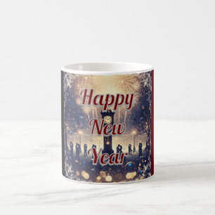 Café Taza de celebración personalizada de Año Nuevo rom