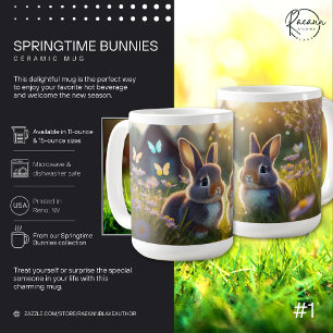 Café Taza de cerámica #1 conejitos de primavera