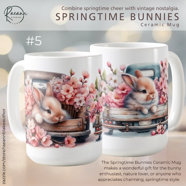 Café Taza de cerámica #5 conejitos de primavera (Subido por el creador)