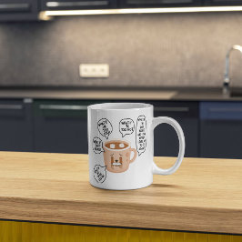 Café Taza de cerámica blanca ANXIETEA de 11oz