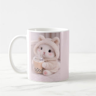 Café Taza de cerámica con conejo lindo y té de boba |