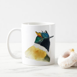Café Taza de cerámica con diseño de colibrí Horned Sung
