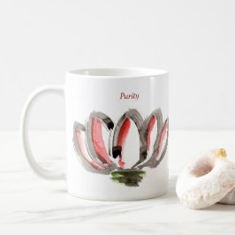 Café Taza de cerámica con diseño de pureza de flor de l