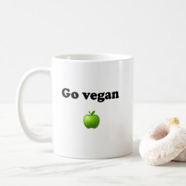 Café Taza de cerámica con diseño Go Vegan