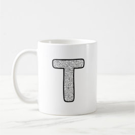 Café Taza De Cerámica Con Monograma De Letra P De Patró