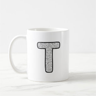 Café Taza De Cerámica Con Monograma De Letra P De Patró