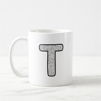 Café Taza De Cerámica Con Monograma De Letra P De Patró