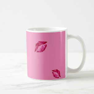 Café Taza de cerámica con motivo de Labios Suculentos