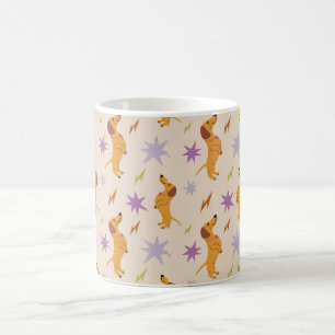 Café Taza de cerámica con patrón de perro de dibujos an