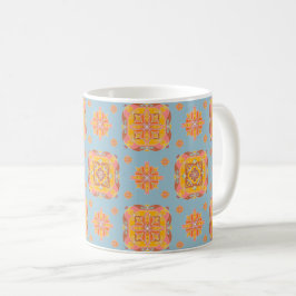 Café Taza de cerámica con rejilla floral
