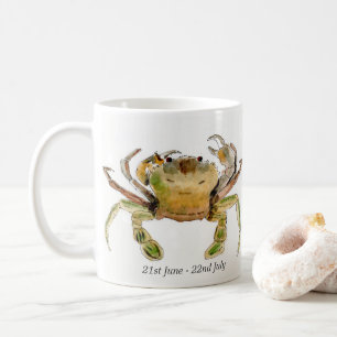 Café Taza de cerámica con signo zodiacal de Cáncer