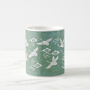 Café Taza de cerámica coreana Celadon Crane