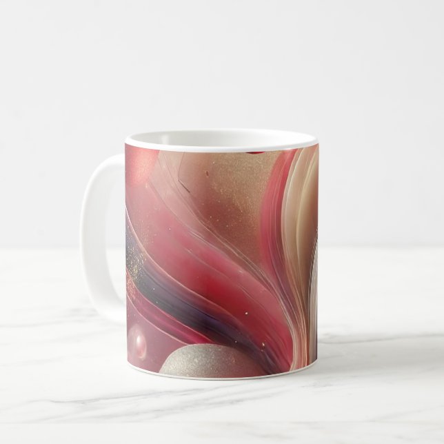 Café Taza de cerámica de arte abstracto (Anverso izquierdo)