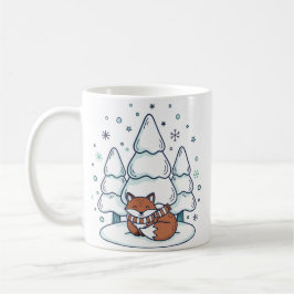 Café Taza de cerámica de bosque invernal (11oz)